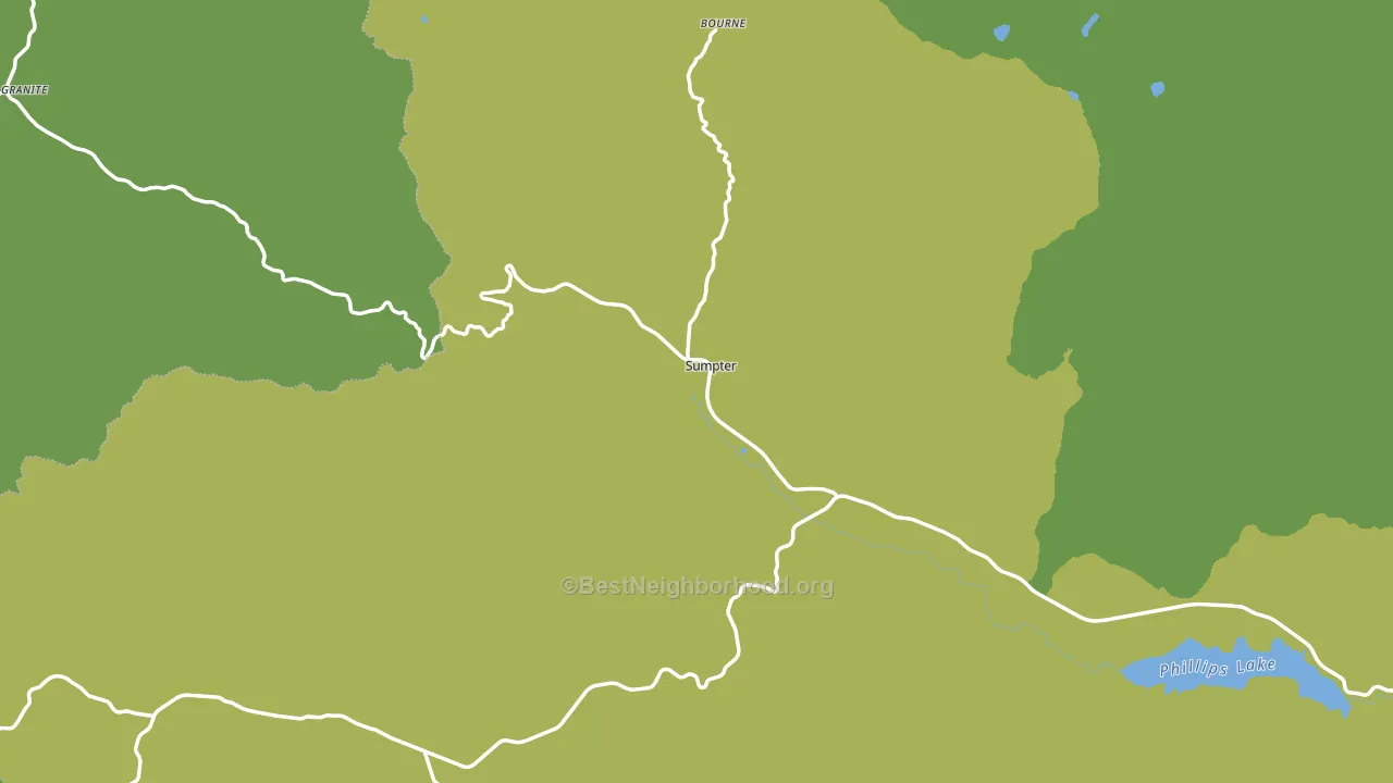 Sumpter, OR block-group voter-turnout map