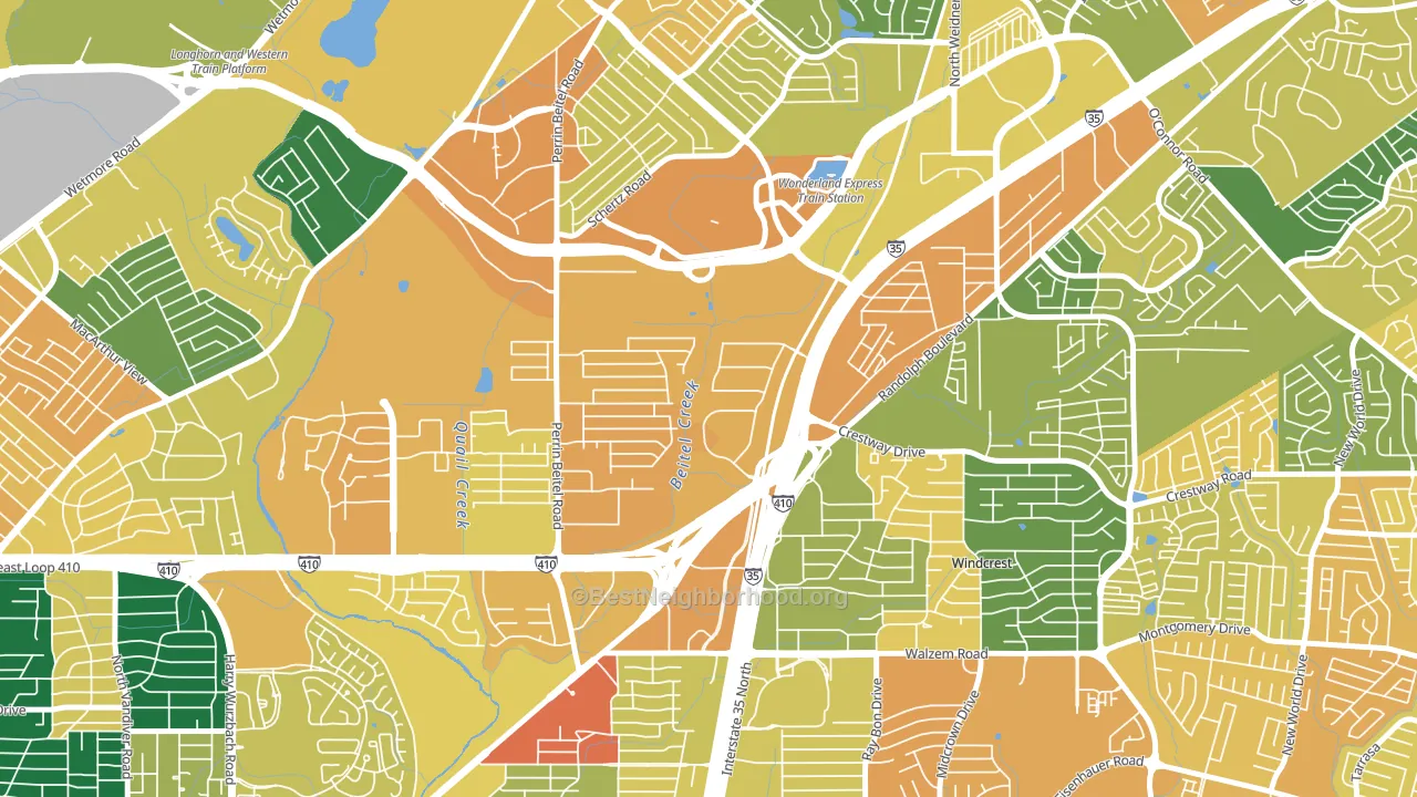 Sun Gate, San Antonio, TX block-group voter-turnout map