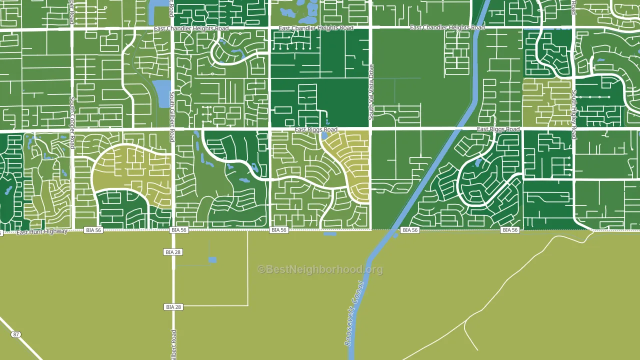 Sun Groves, Chandler, AZ block-group voter-turnout map