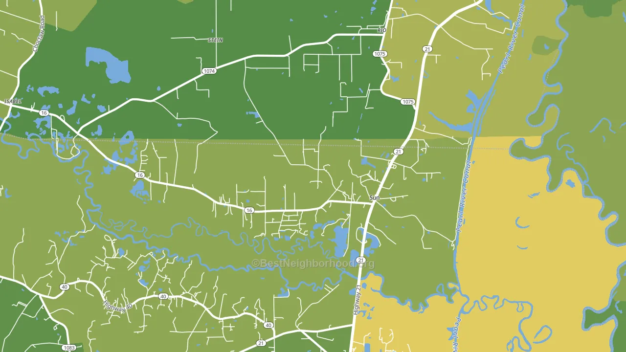 Sun, LA block-group voter-turnout map