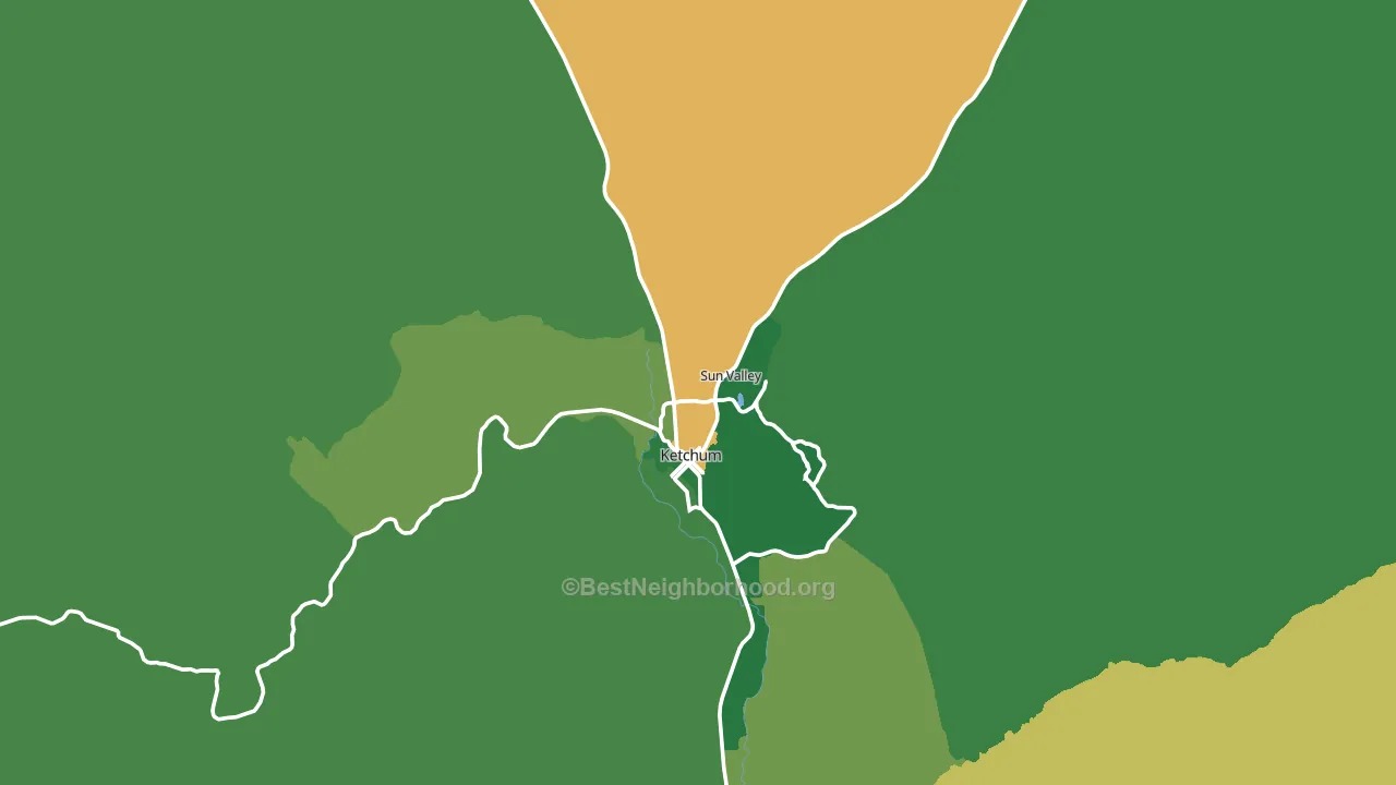 Sun Valley, ID block-group voter-turnout map