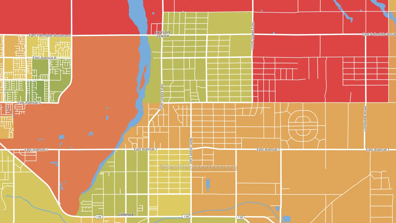 Sun Village, CA block-group voter-turnout map