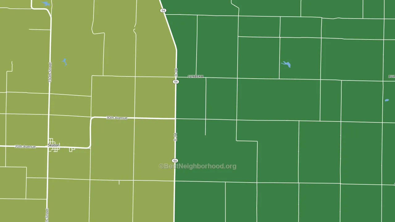 Sunbeam, IL block-group voter-turnout map