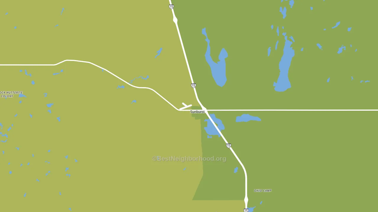 Sunburst, MT block-group voter-turnout map
