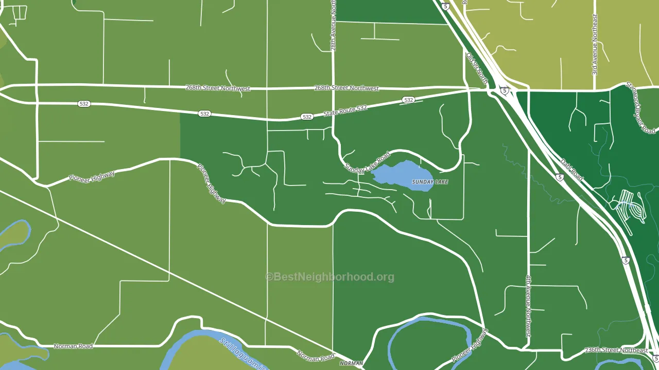 Sunday Lake, WA block-group voter-turnout map