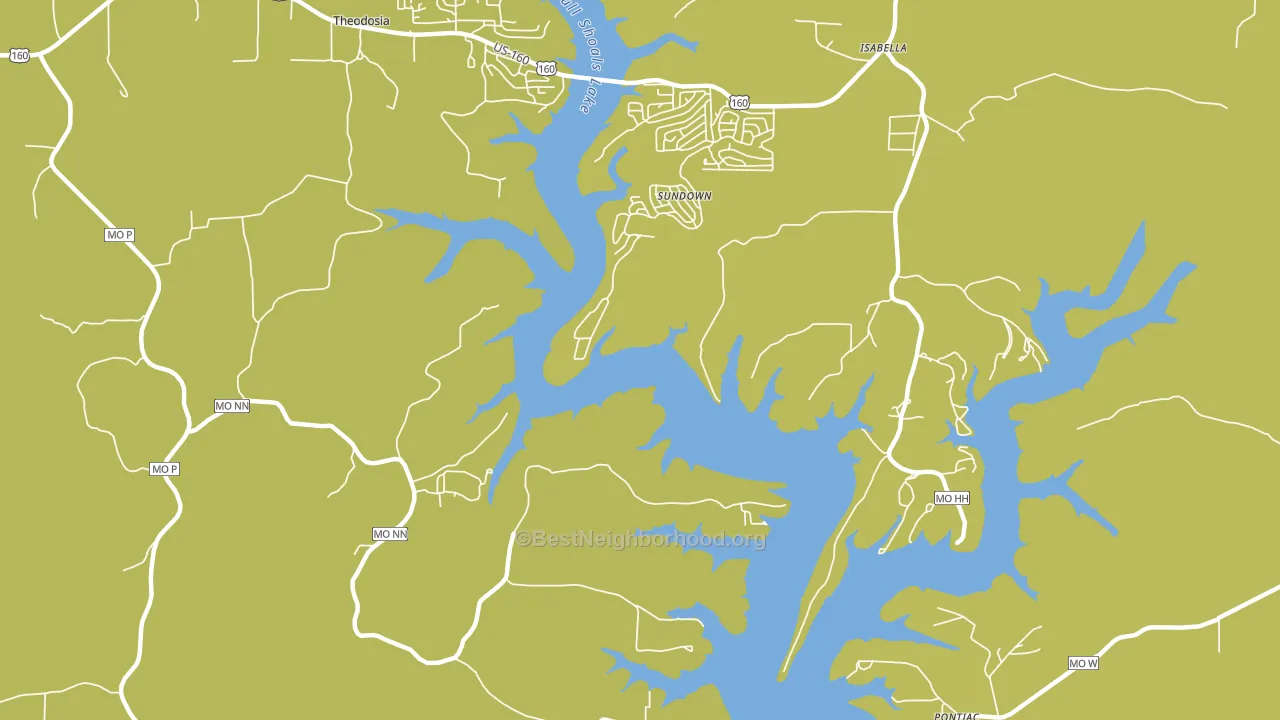 Sundown, MO block-group voter-turnout map