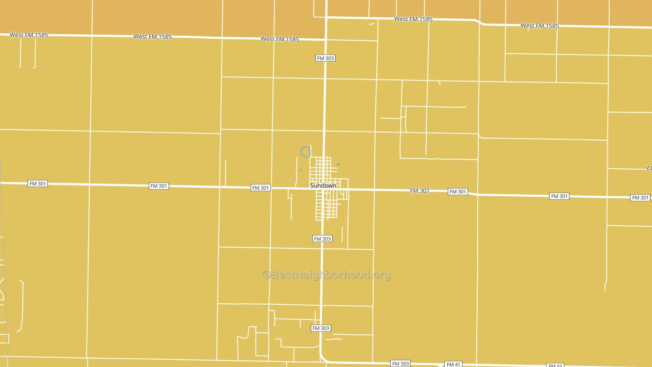 Sundown, TX block-group voter-turnout map