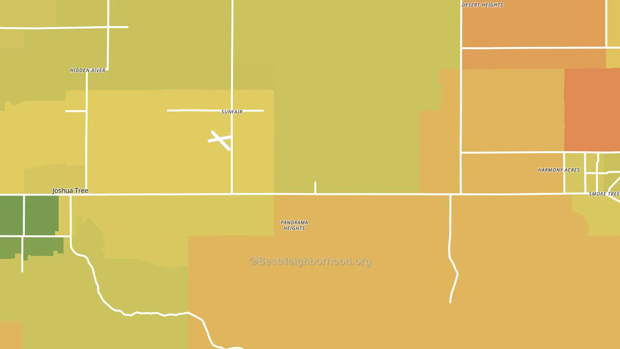 Sunfair, CA block-group voter-turnout map