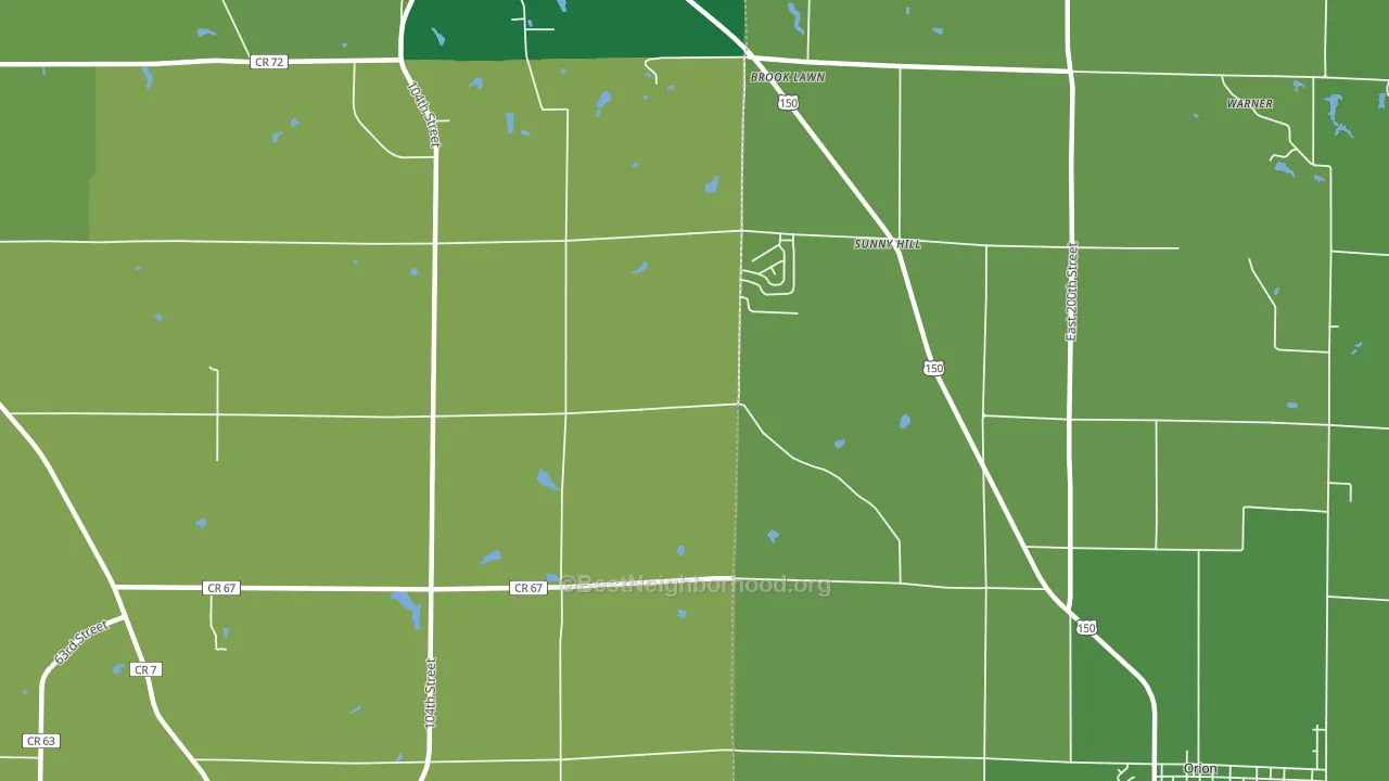 Sunny Hill Estates, IL block-group voter-turnout map