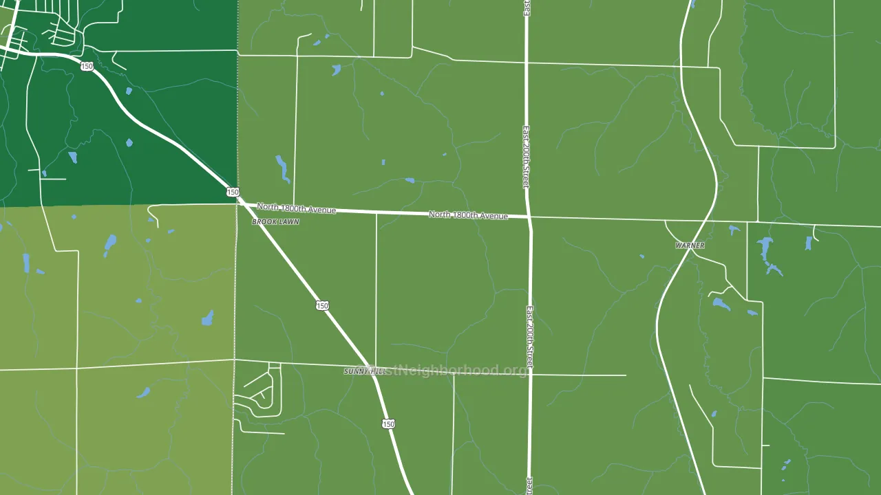 Sunny Hill, IL block-group voter-turnout map