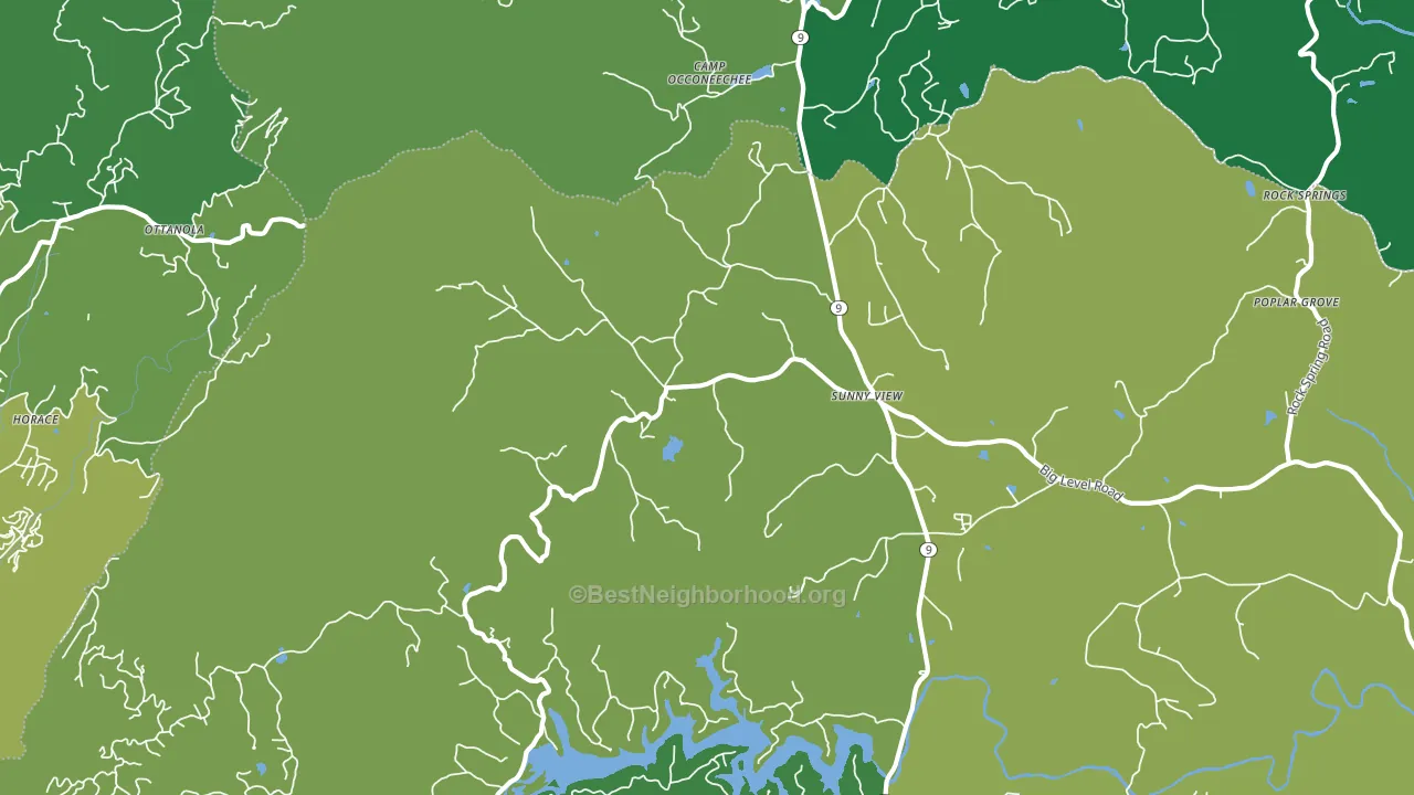 Sunny View, NC block-group voter-turnout map