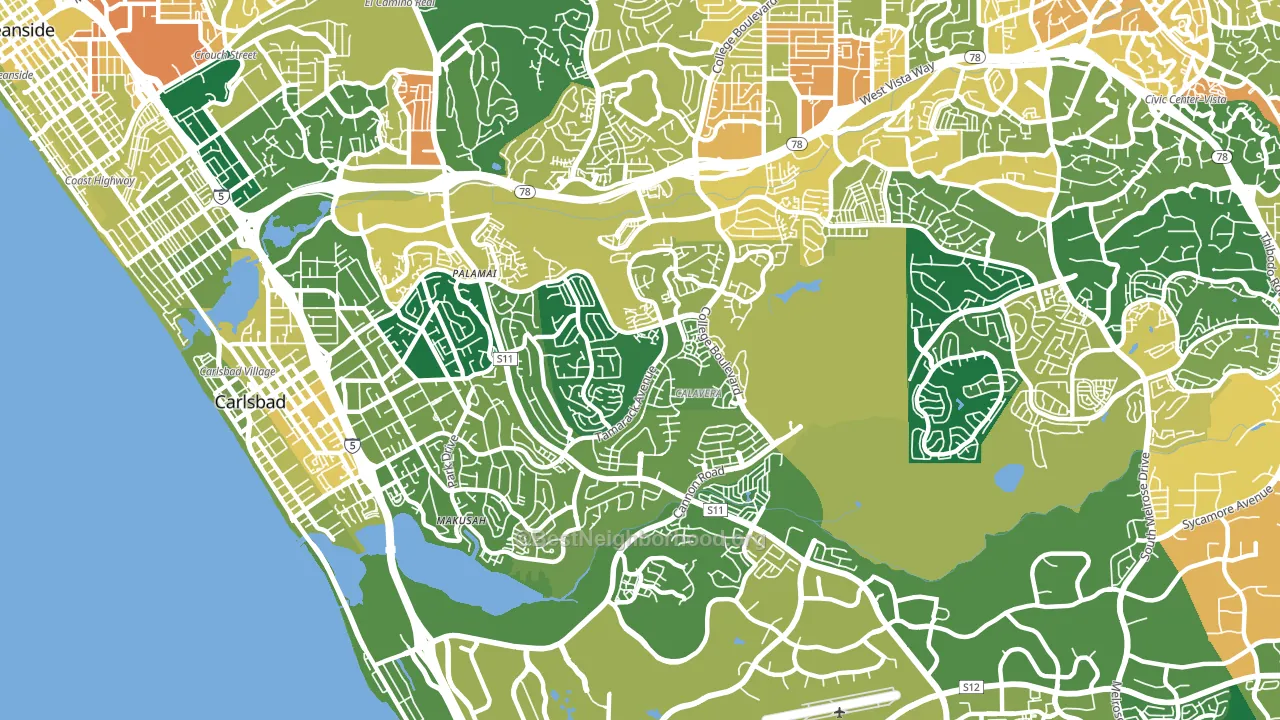 Sunny Vista, CA block-group voter-turnout map
