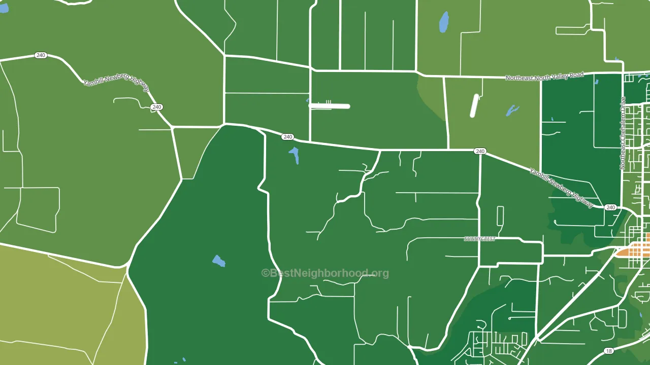Sunnycrest, OR block-group voter-turnout map