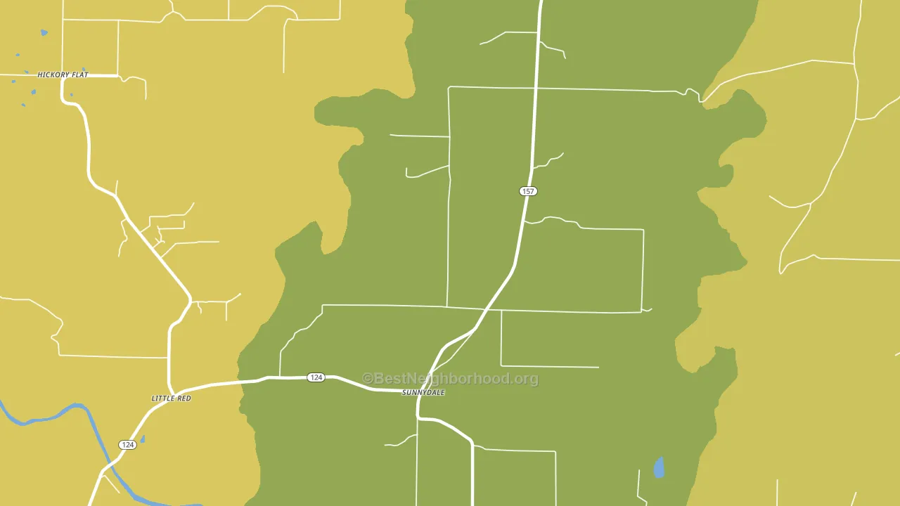 Sunnydale, AR block-group voter-turnout map