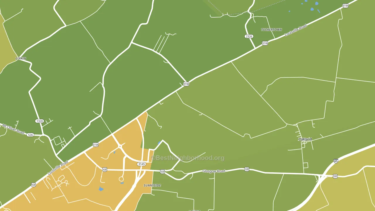 Sunnyside, KY block-group voter-turnout map