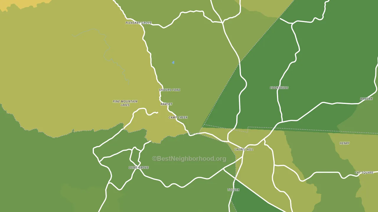 Sunnyside, NC block-group voter-turnout map