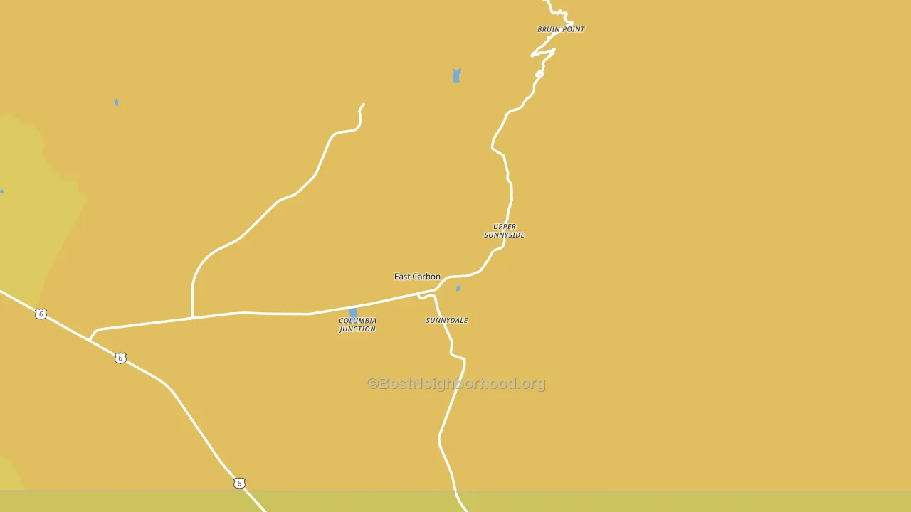 Sunnyside, UT block-group voter-turnout map