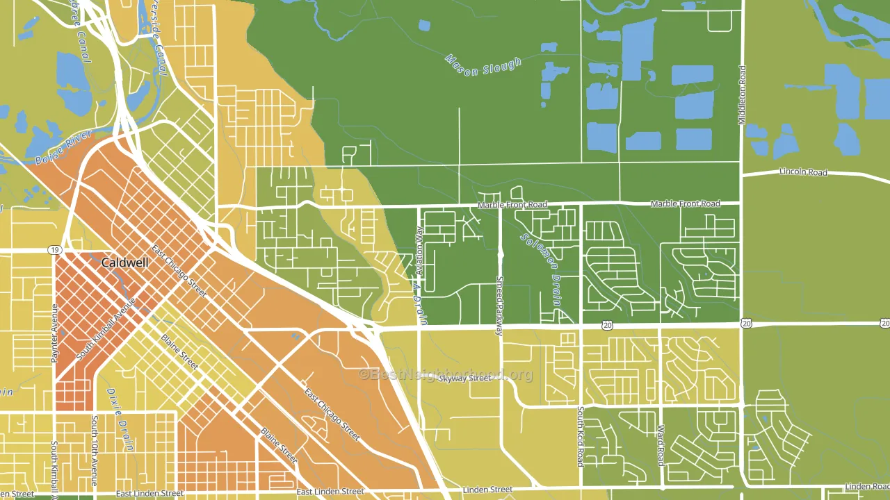 Sunnyslope, ID block-group voter-turnout map