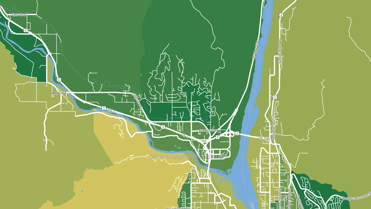 Sunnyslope, WA block-group voter-turnout map