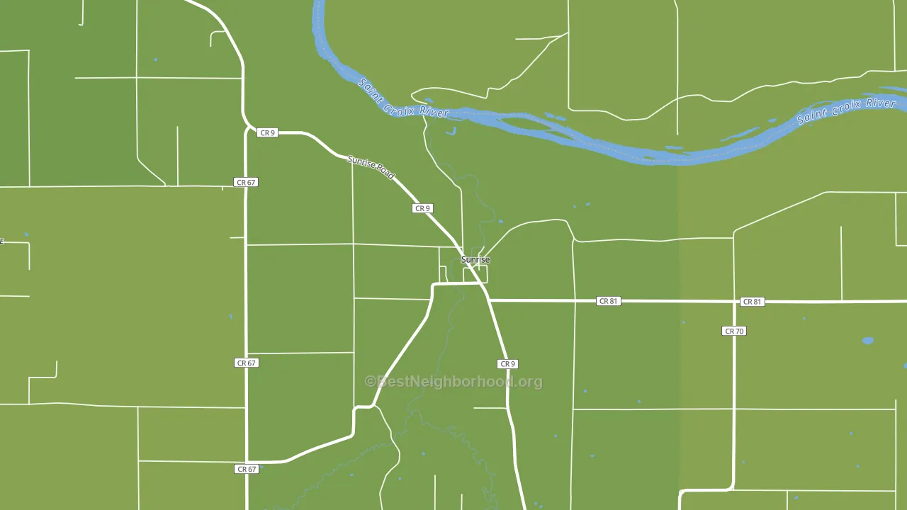 Sunrise, MN block-group voter-turnout map