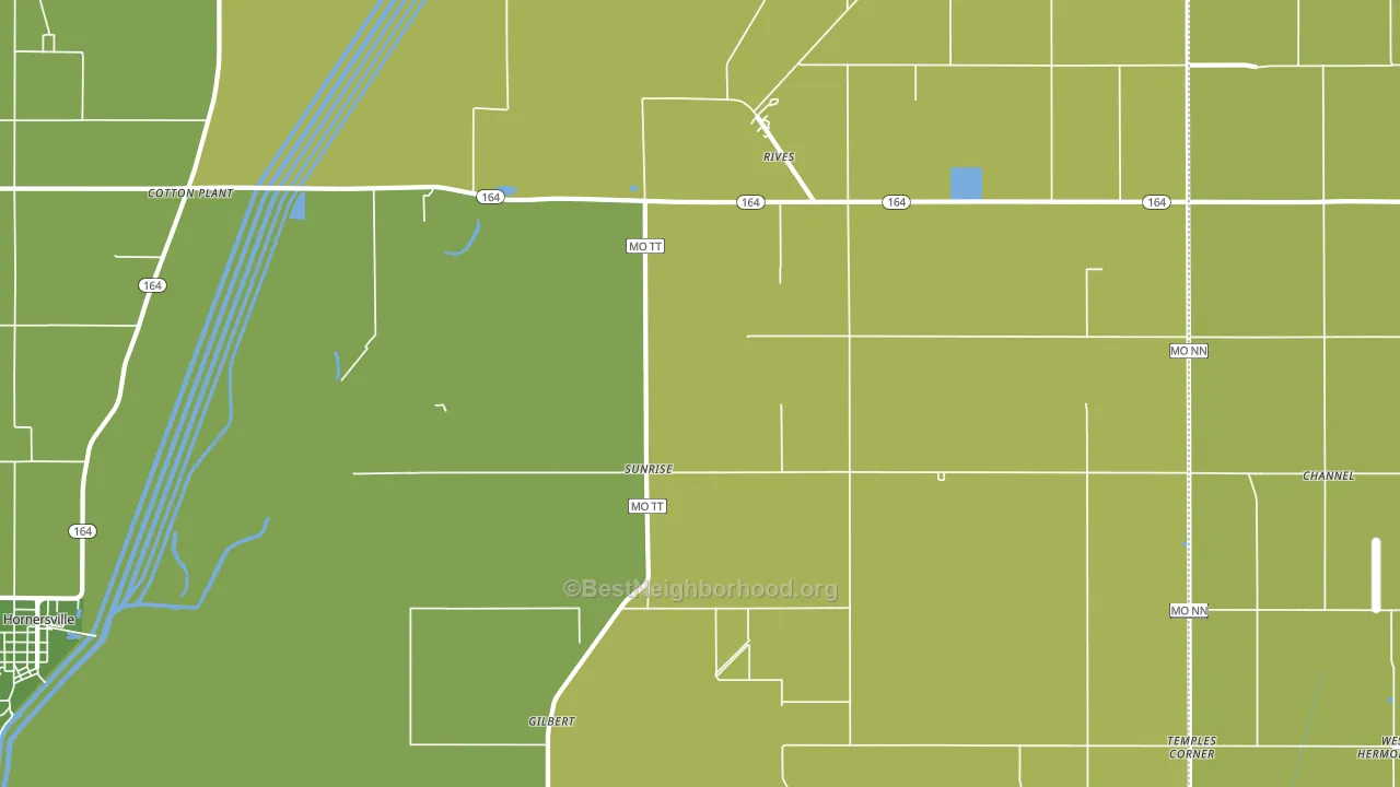Sunrise, MO block-group voter-turnout map
