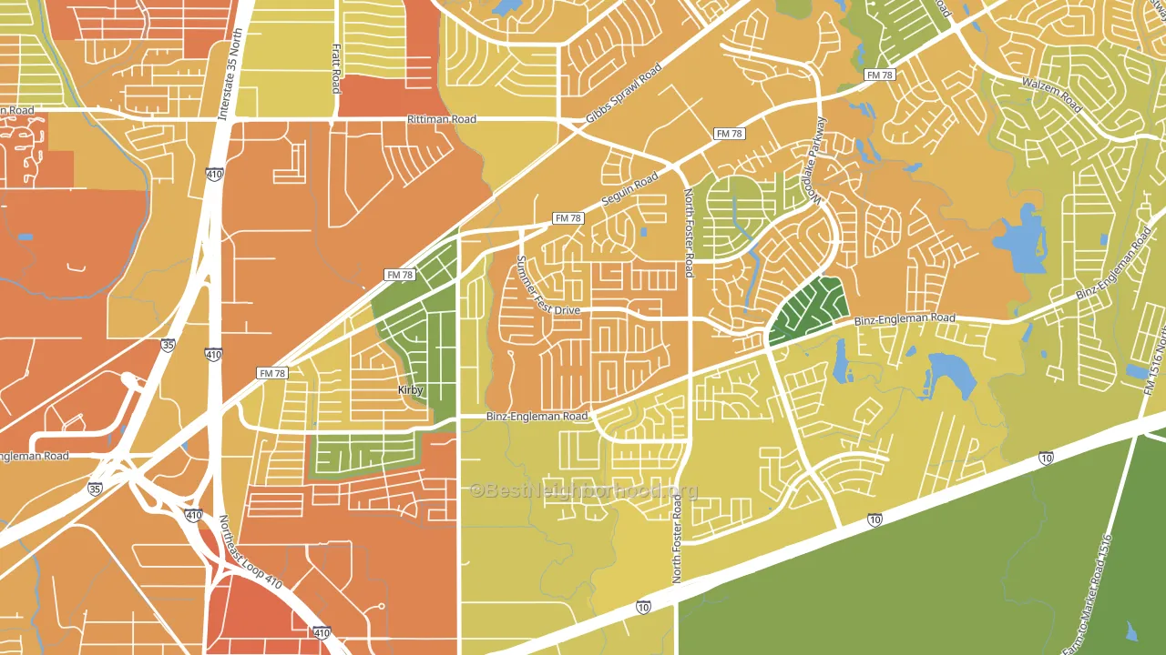 Sunrise, San Antonio, TX block-group voter-turnout map