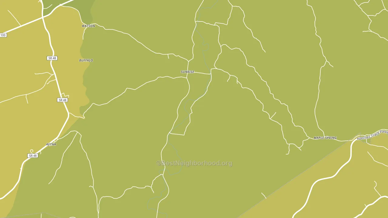 Sunrise, TN block-group voter-turnout map