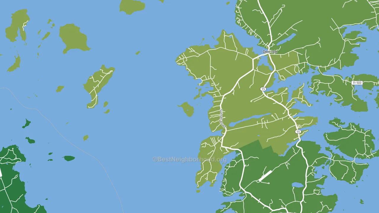 Sunset, ME block-group voter-turnout map