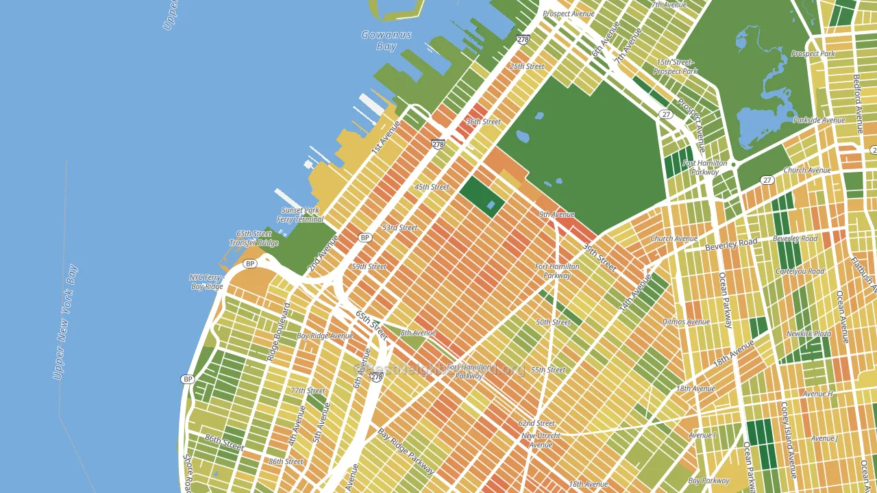 Sunset Park, Brooklyn, NY block-group voter-turnout map