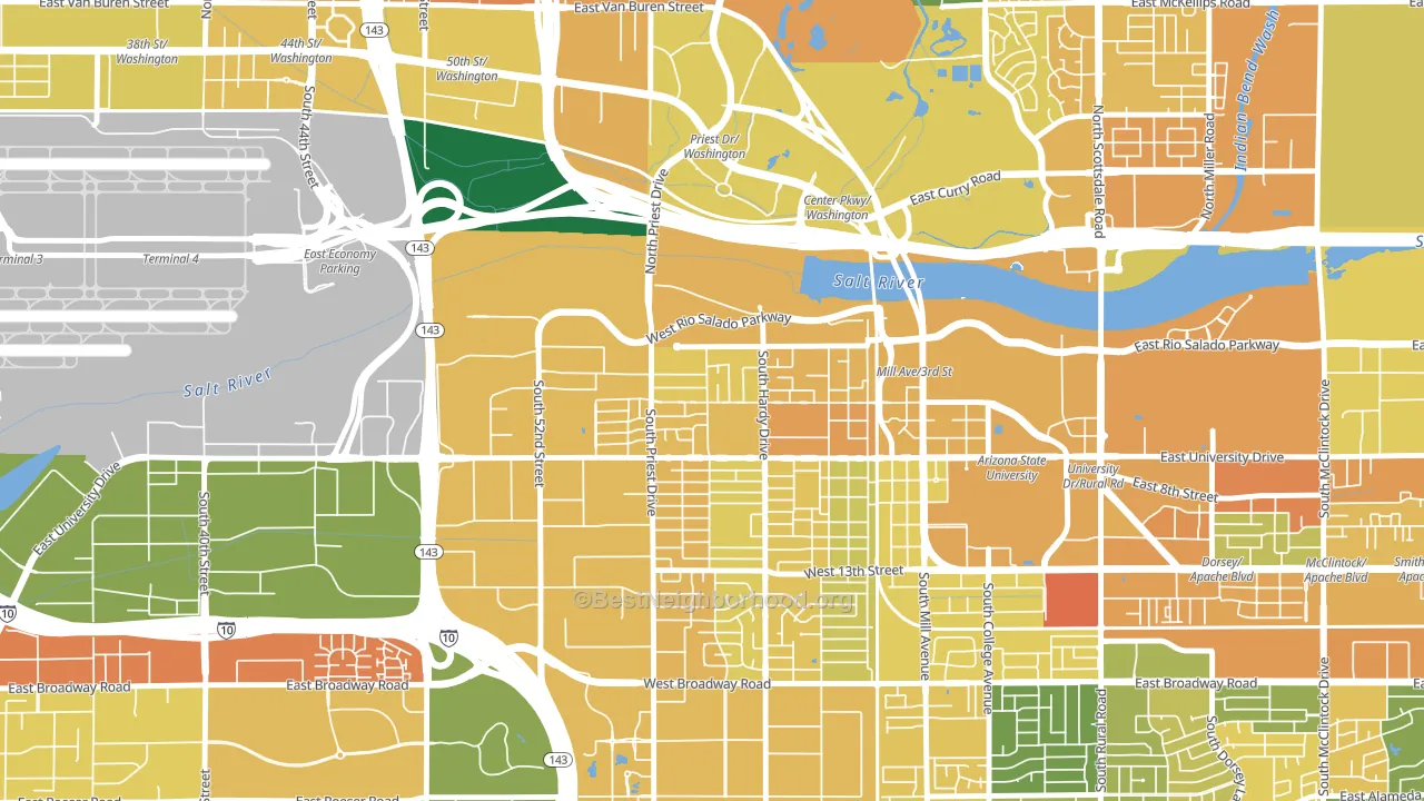 Sunset, Tempe, AZ block-group voter-turnout map
