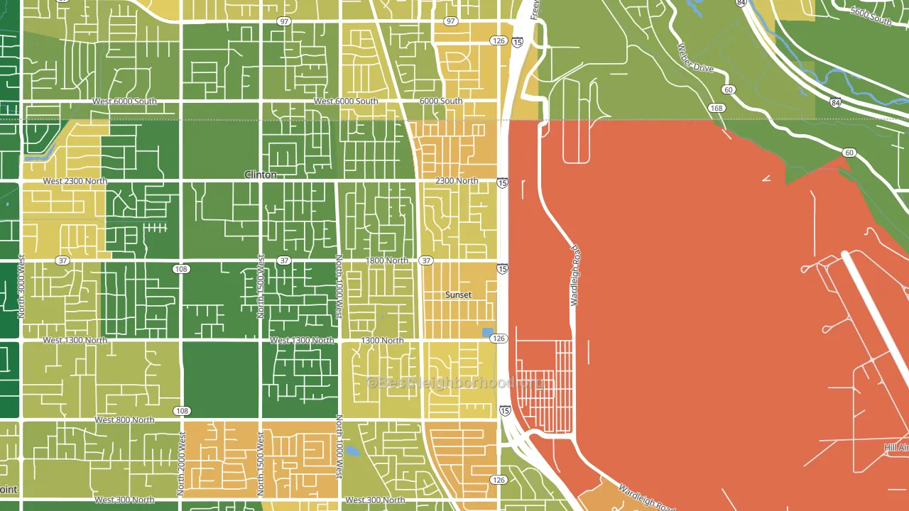 Sunset, UT block-group voter-turnout map