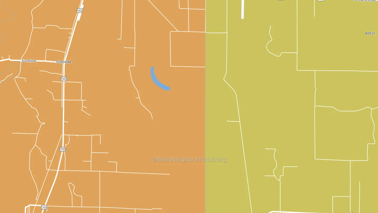Sunshine, AR block-group voter-turnout map
