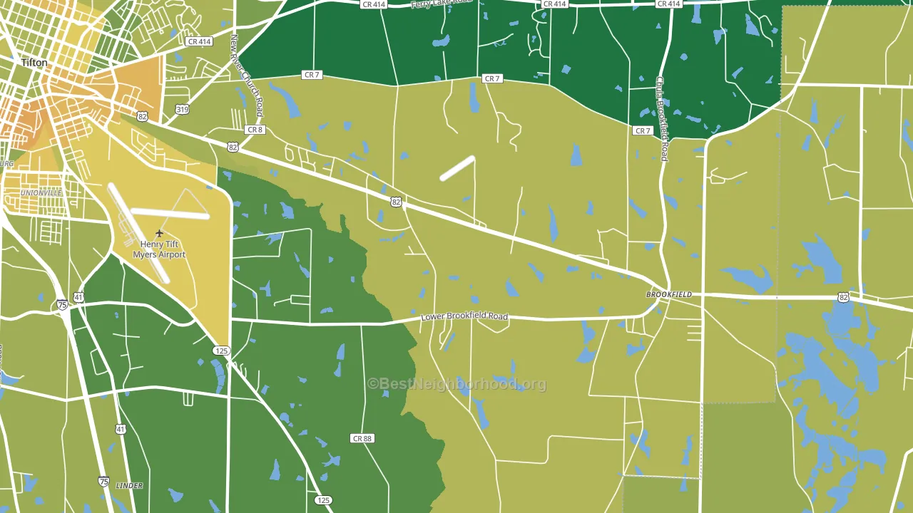 Sunsweet, GA block-group voter-turnout map