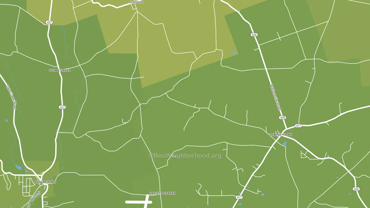 Sunville, PA block-group voter-turnout map