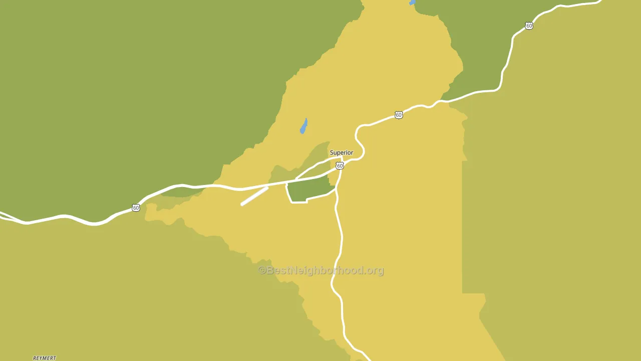 Superior, AZ block-group voter-turnout map