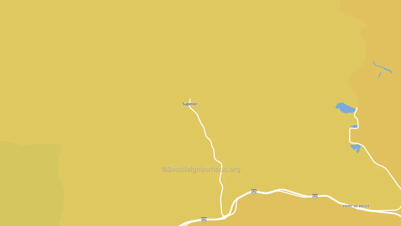 Superior, WY block-group voter-turnout map