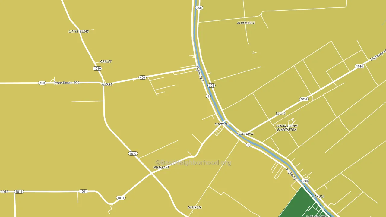 Supreme, LA block-group voter-turnout map