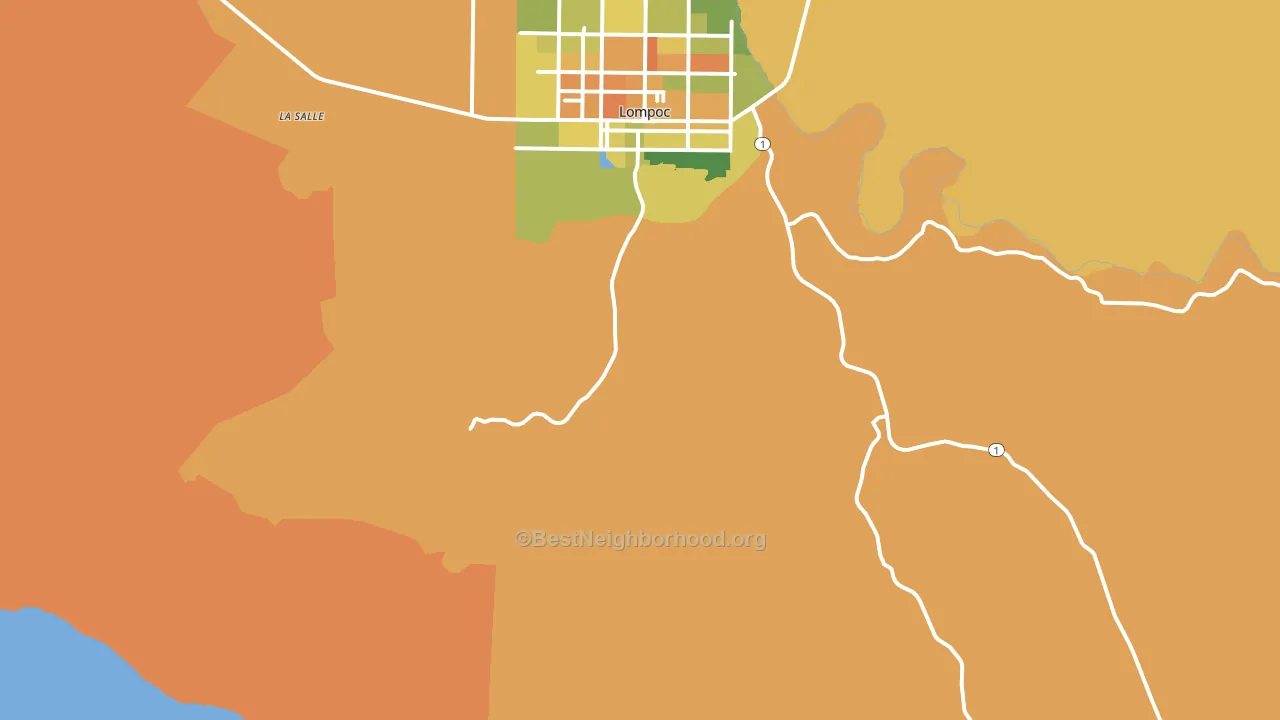 Surf, CA block-group voter-turnout map