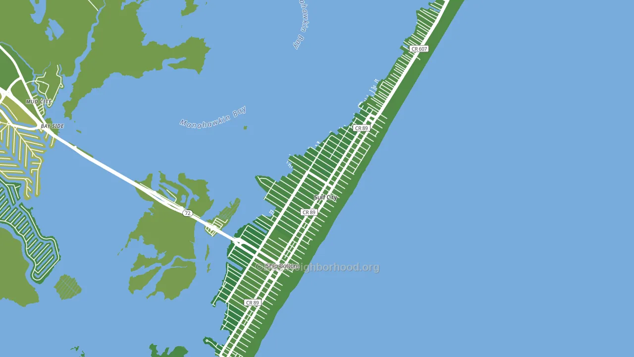 Surf City, NJ block-group voter-turnout map