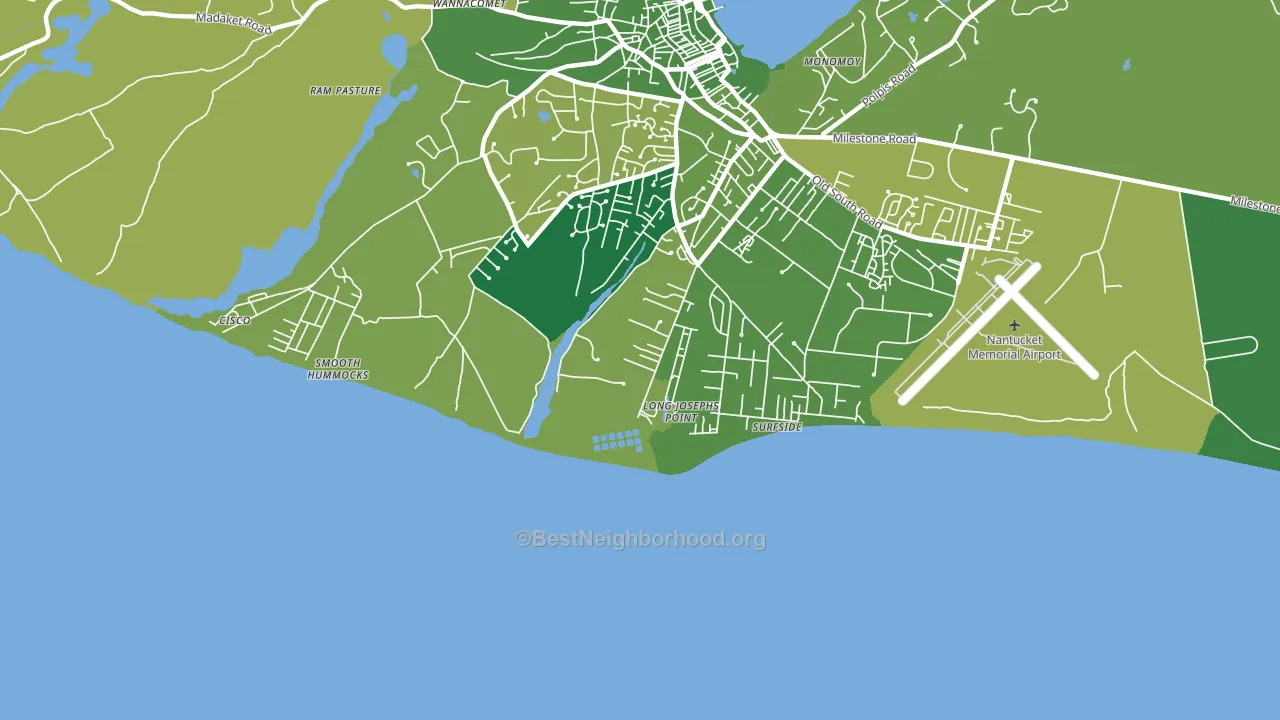 Surfside, MA block-group voter-turnout map