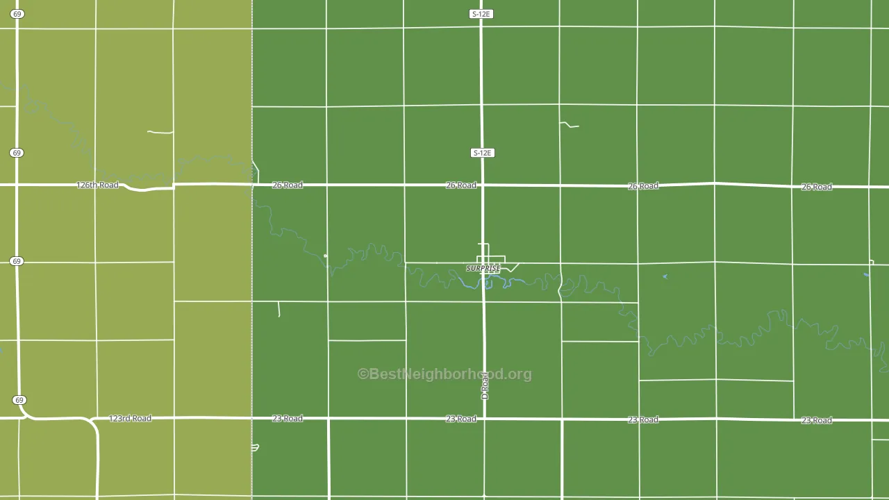 Surprise, NE block-group voter-turnout map