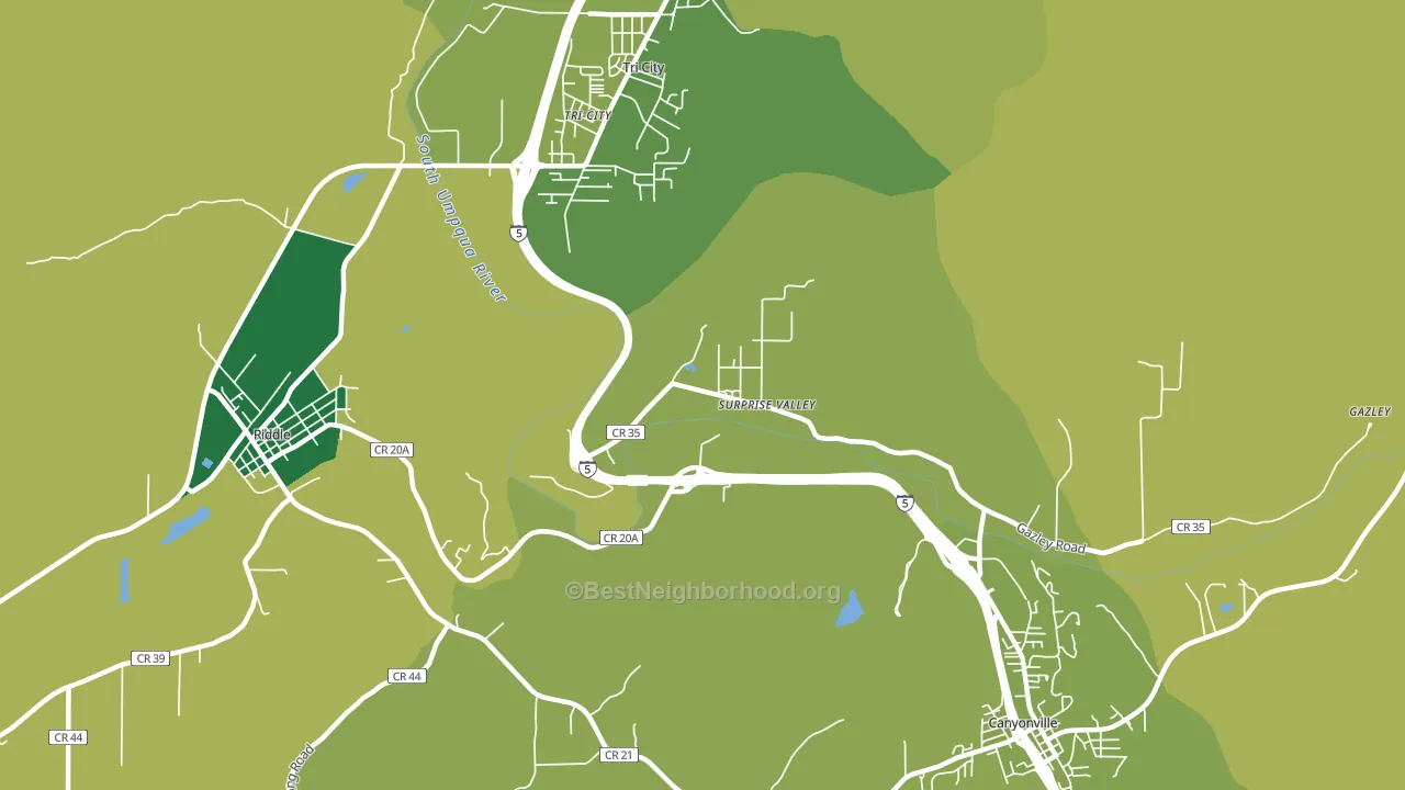 Surprise Valley, OR block-group voter-turnout map