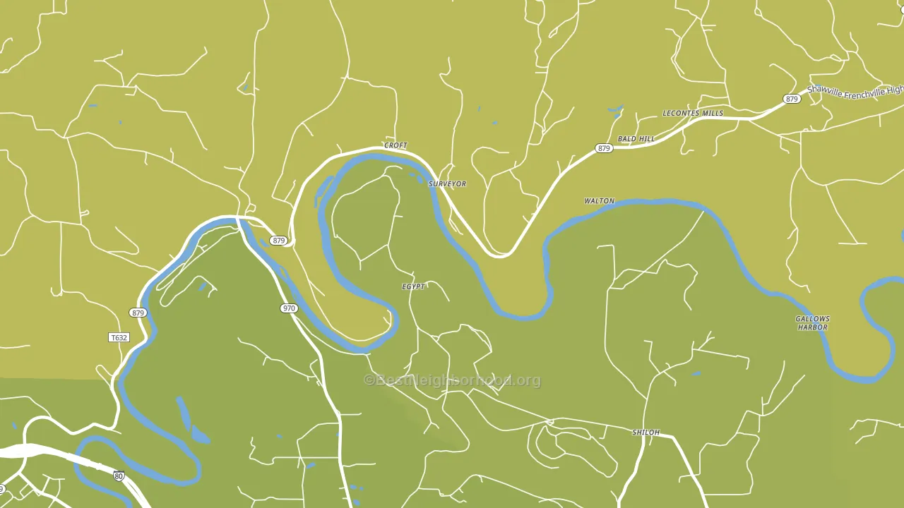 Surveyor, PA block-group voter-turnout map