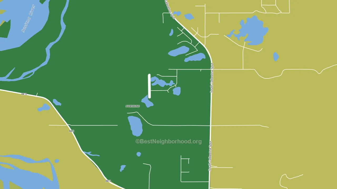 Susitna North, AK block-group voter-turnout map