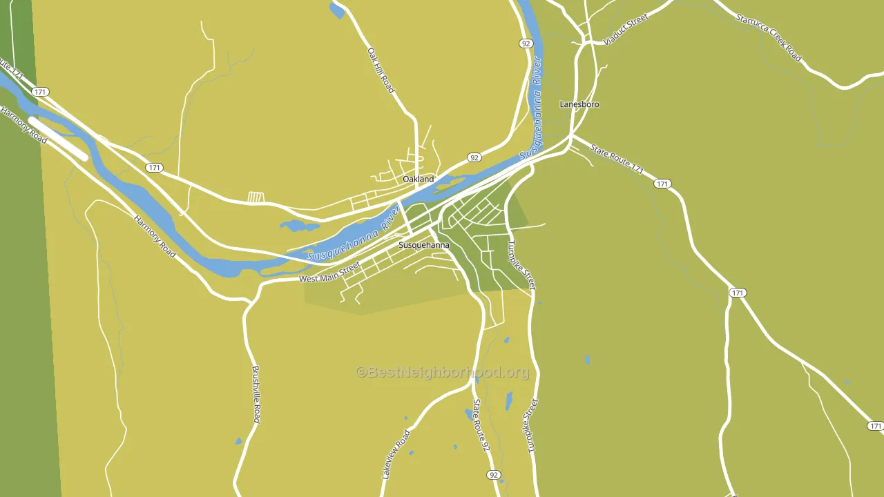 Susquehanna Depot, PA block-group voter-turnout map