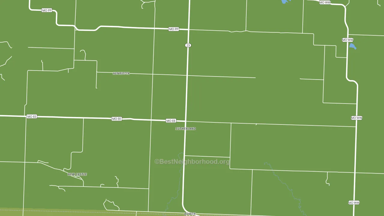 Sutherland, MO block-group voter-turnout map