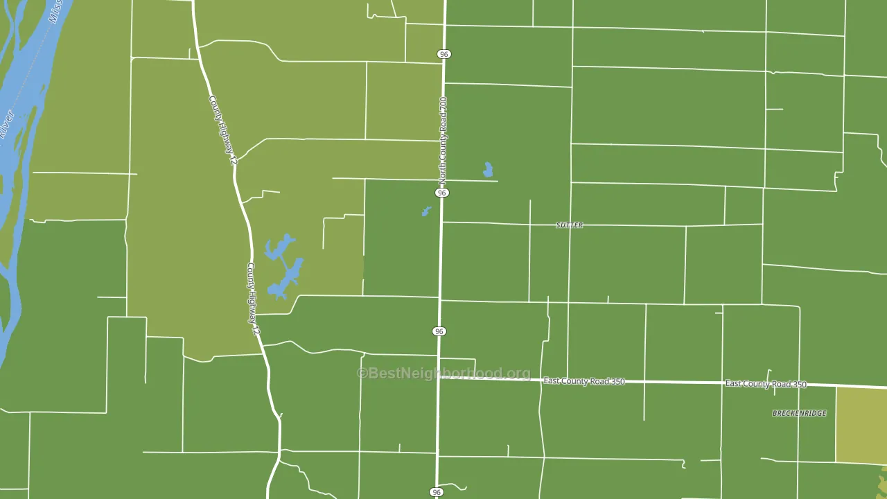 Sutter, IL block-group voter-turnout map