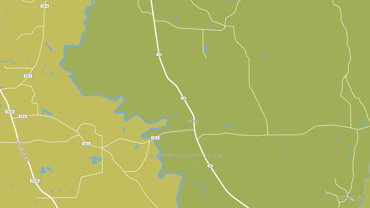 Suttle, AL block-group voter-turnout map