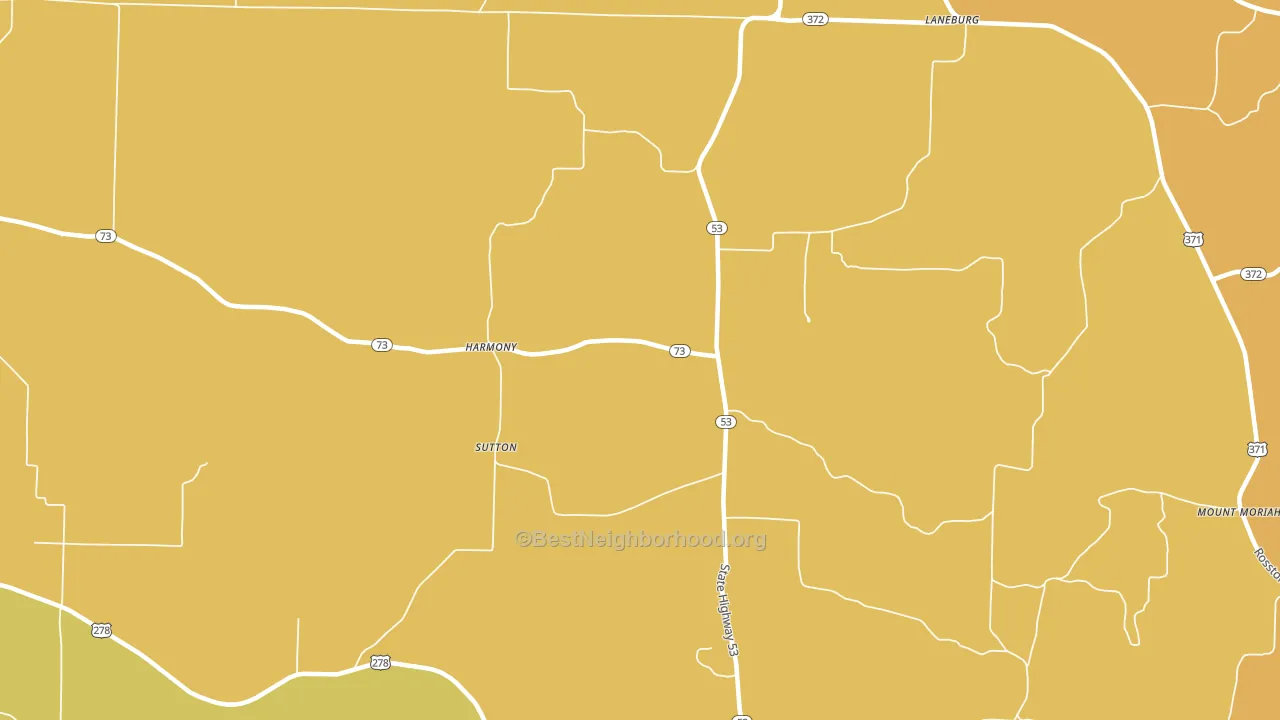 Sutton, AR block-group voter-turnout map