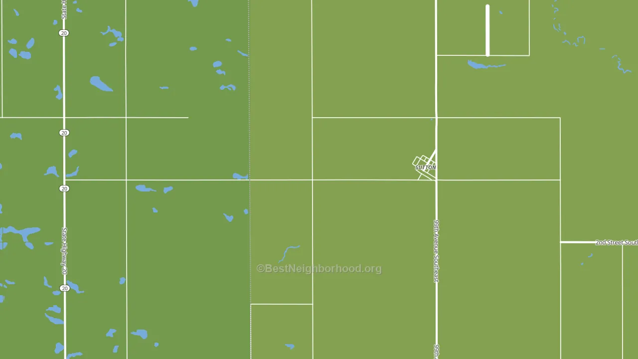 Sutton, ND block-group voter-turnout map